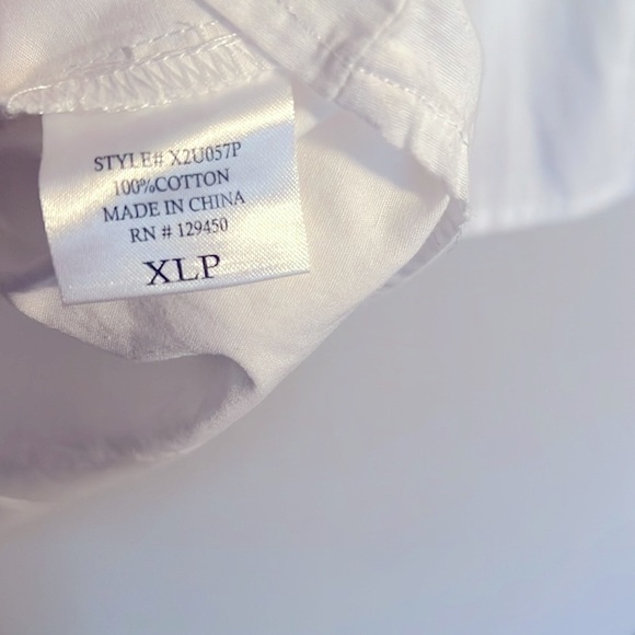 Como Vintage Size XL White Ruffle Sleeve Shirt With Dainty Pearls On Front - Picture 9 of 9